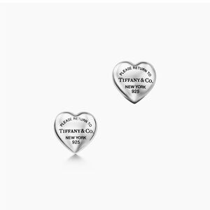 Return to Tiffany Full Heart Earrings in Sterling Silver 925